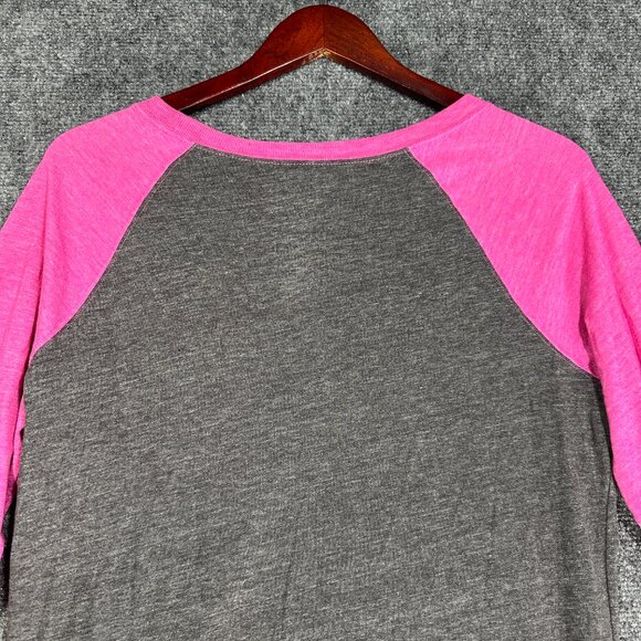 The North Face Top Womens Medium Slim Fit Tee Shirt Long Sleeve Pink Gray - Picture 6 of 6